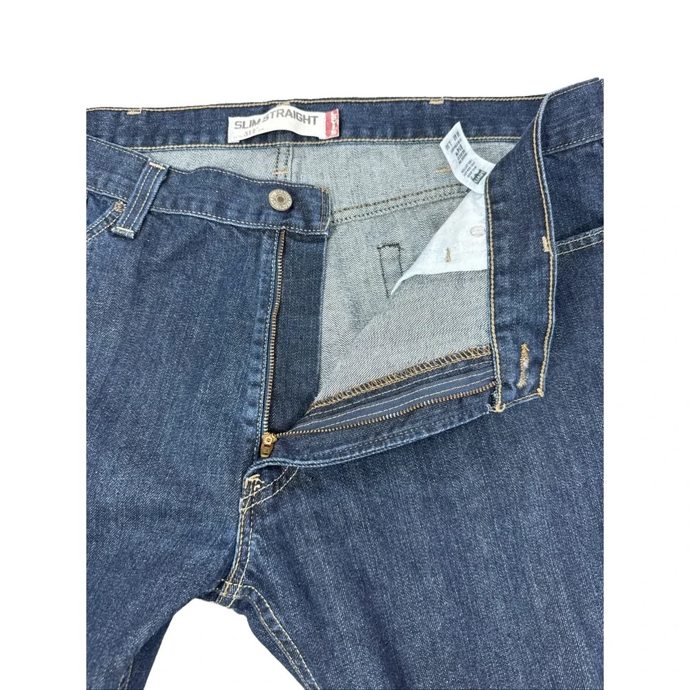 Levi's 514 Jeans Men's 40X30 Slim Straight Blue Denim Dark Wash 100% Cotton